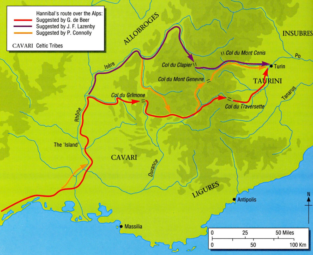 trajets possibles d'Hannibal a travers les Alpes.jpg